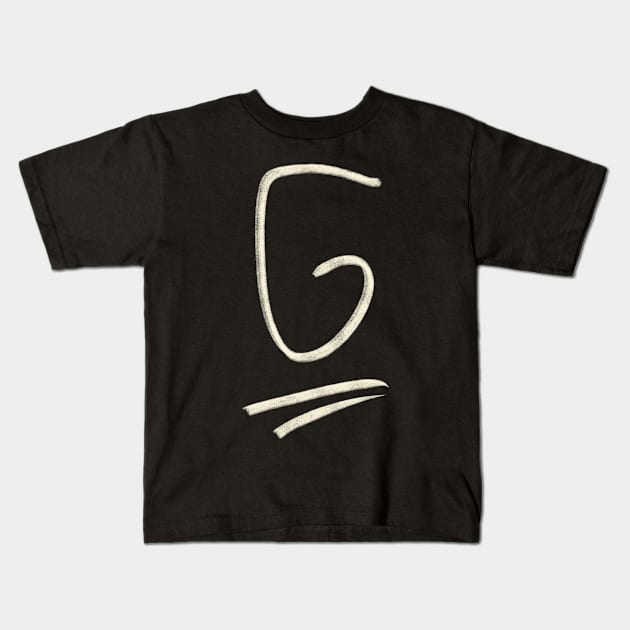 Hand Drawn Letter G Kids T-Shirt by Saestu Mbathi